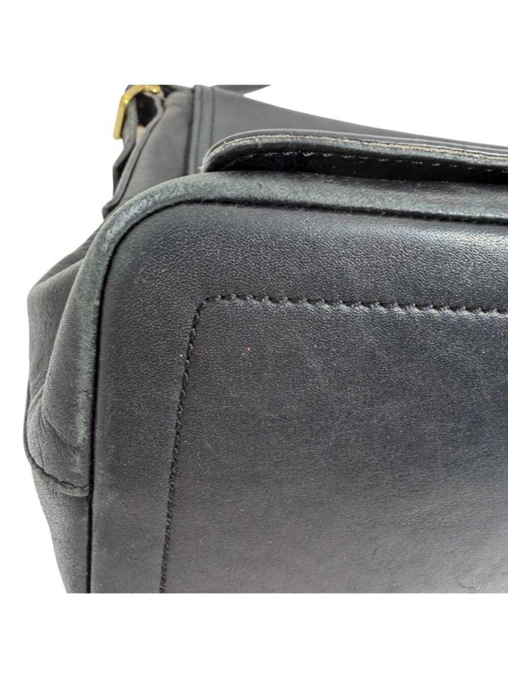 Vintage Y2K Coach Legacy 9828 Black Soft Leather Flap Shoulder Bag w/ Hang Tag - Picture 7 of 16
